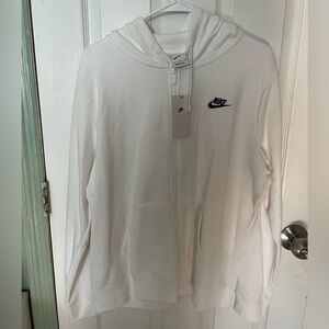 BRAND NEW Nike White Full-Zip Hoodie